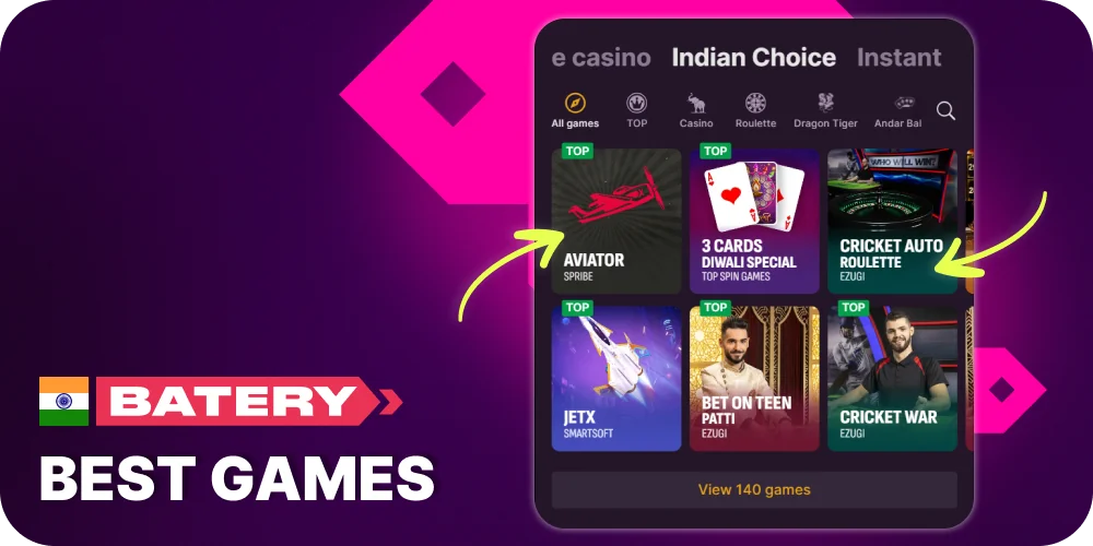 Best games for Indians on Batery App